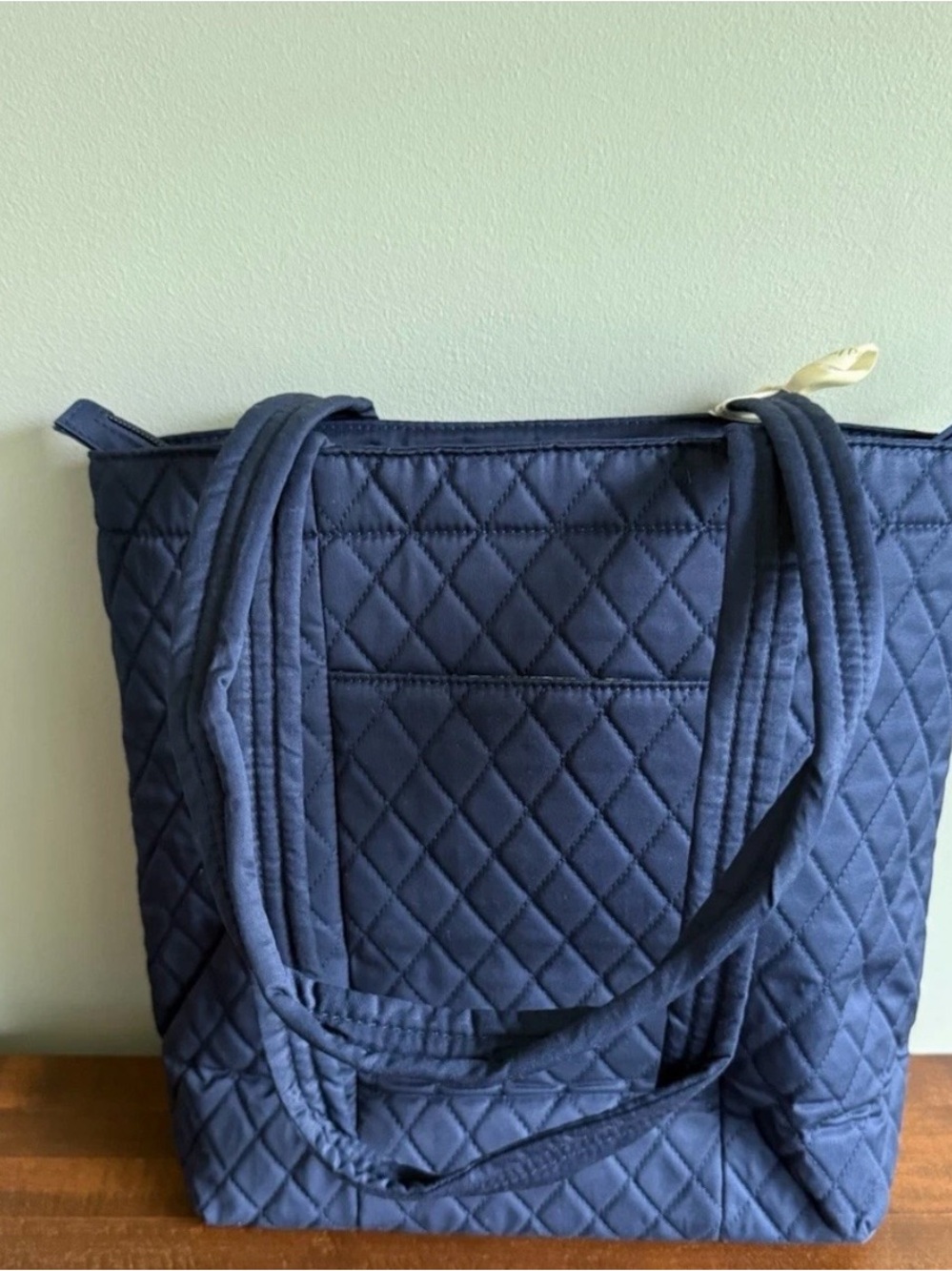 VERA BRADLEY Small Original Zip Tote-Peacoat Blue - Picture 3 of 6